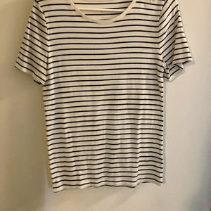 target a new day black and white stripe short sleeve shirt
